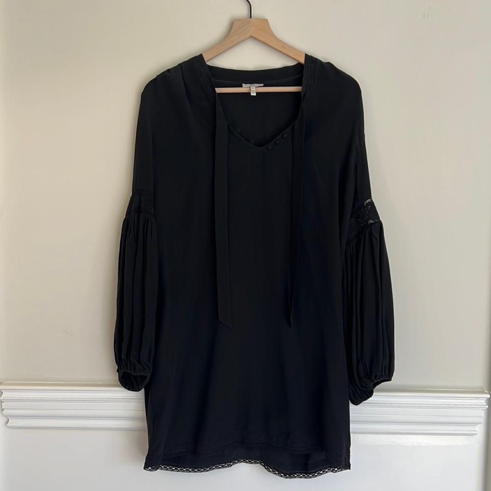 Joie black flowy long-sleeve dress